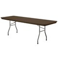 Deluxdesigns 3635 8 ft. x 30 in. Dark Brown, Rhino Lite Table DE1628880